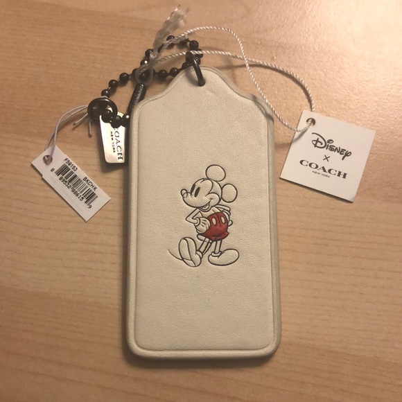 Coach Accessories - Coach x Mickey bag charm hang tag keychain